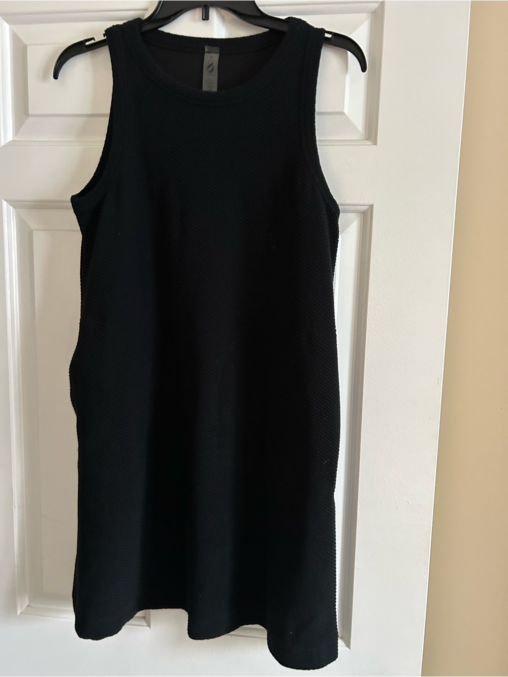 Loft Lou & Grey Black Sleeveless Textured Shift Dress size M